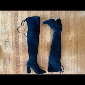 Stuart Weitzman Black Suede Boots Size 5.5M